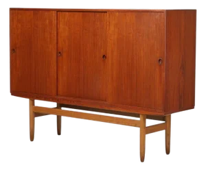 Mid 20th Century Danish Modern High Sideboard in Teak