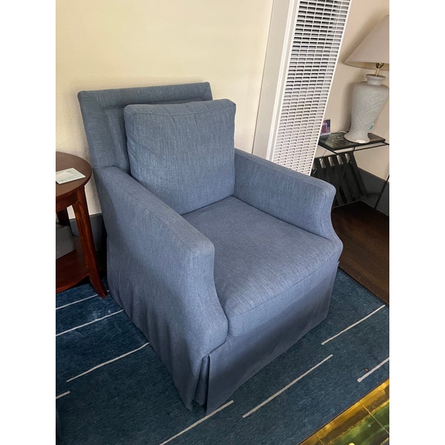 Serena & Lily Serena & Lilly Swivel Chair (Two Available) For Sale - Image 4 of 7