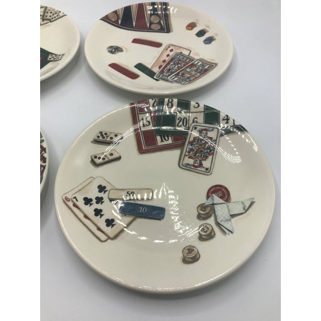 1990s French Jeux Games Plates, Set of 4 For Sale - Image 5 of 8