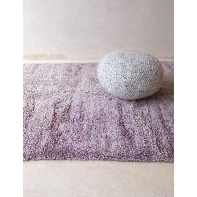 Solid Shag Moroccan Rug - 11.1 X 6.7 Ft For Sale - Image 4 of 7