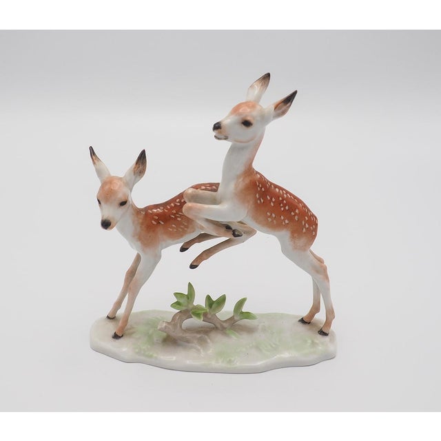 Rosenthal Porcelain Deer by H. Meisel, 1950s, in Flawless conditions. Designed 1950 to 1959 This piece has an attribution...