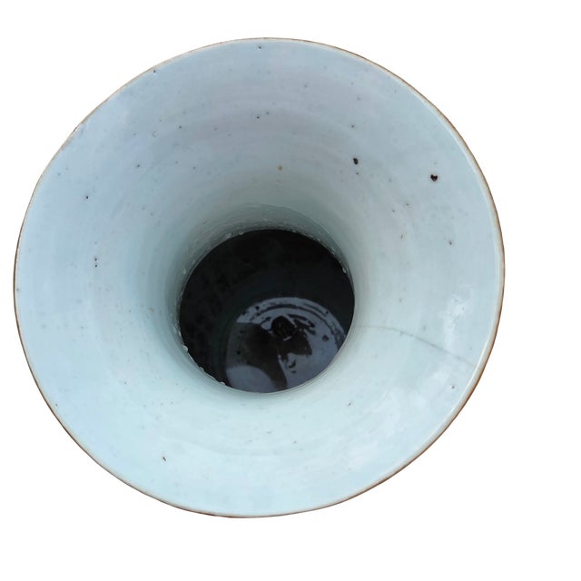 Ceramic Antique 19th Century Chinese Iron Red Foo Dog Baluster Vase For Sale - Image 7 of 7