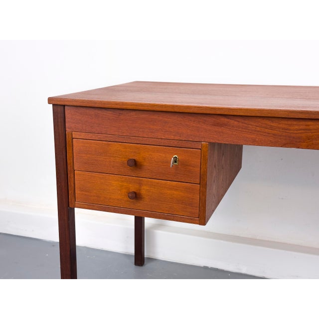 Teak Desk with Drawers from Domino Møbler, 1960s For Sale - Image 6 of 18