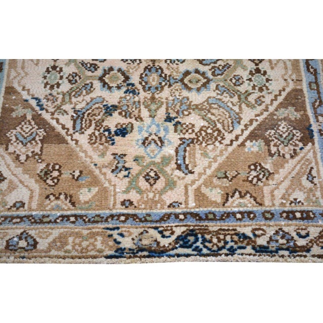 Vintage Turkish Hand Knotted Wool Rug, 3'x9'3'' For Sale - Image 4 of 5