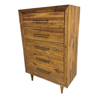 West Elm Alexa Reclaimed Wood Tall Dresser For Sale