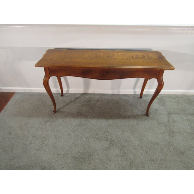 Brown Ethan Allen Solid Maple Country French Console Table For Sale - Image 8 of 8