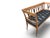 Vintage Sculpted Wood Bench With Button-Tufted Black Leather Seat For Sale - Image 4 of 12