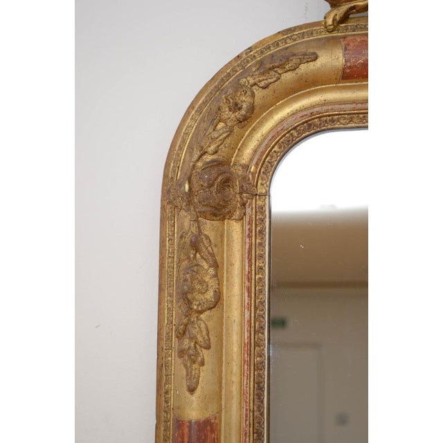 19th Century French Gilded Pier Mirror, 1850s For Sale - Image 10 of 16