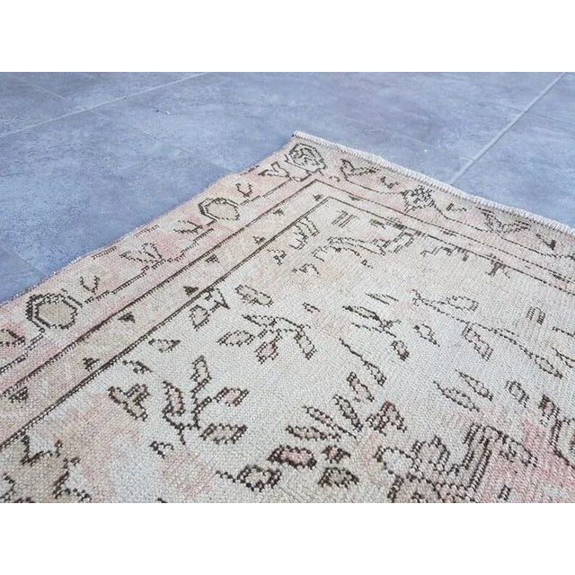 1960s Oushak Vintage Tribal Carpet For Sale - Image 9 of 11