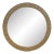 Currey Modern Wood and Gold Round Wall Mirror Prototype For Sale