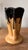 Art Deco 1930s Zanesville "Ebonello" Drip Glaze Fan Vase For Sale - Image 3 of 6