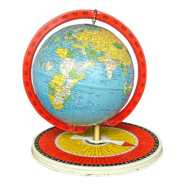 Vintage Geography Game World Globe by Replogle For Sale