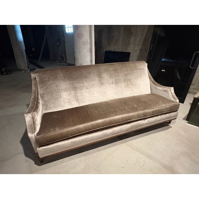 Champagne-Colored Custom Century Sofa For Sale In New York - Image 6 of 16