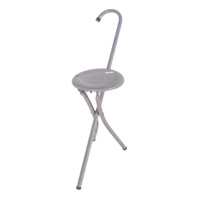 Gray Vintage Folding Cane Seat, 1950 For Sale - Image 8 of 8
