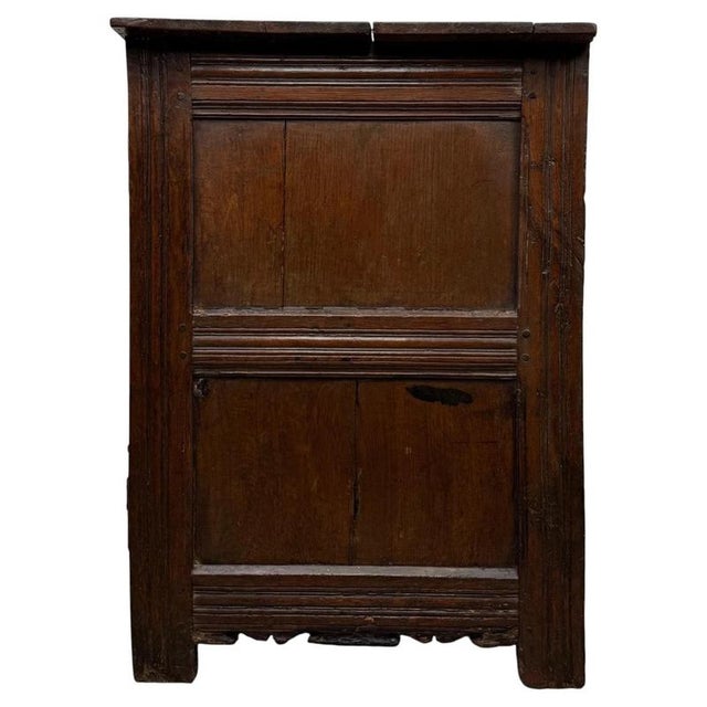 Brown 17th Century Antique Oak Fitted Cupboard For Sale - Image 8 of 12