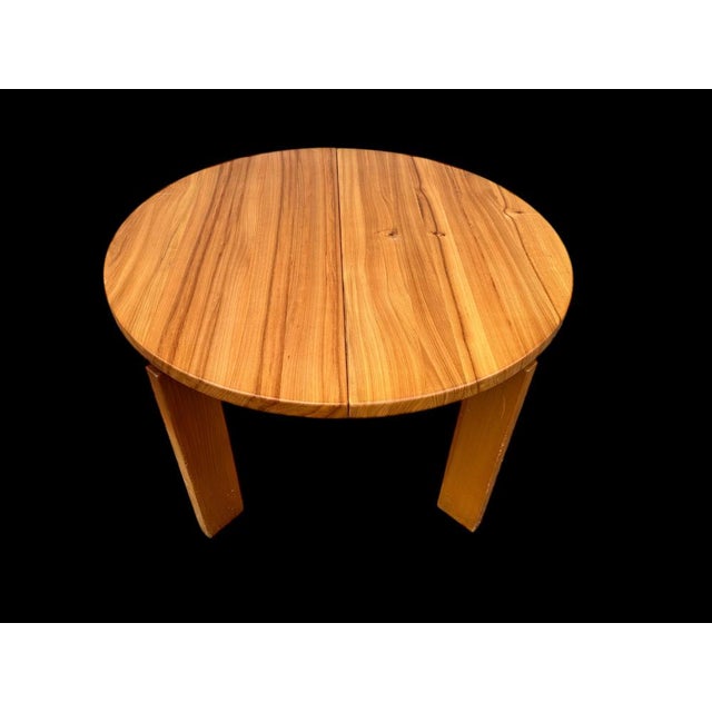 Mid-Century Modern Vintage Elm Dining Table from Maison Regain, 1970s For Sale - Image 3 of 11