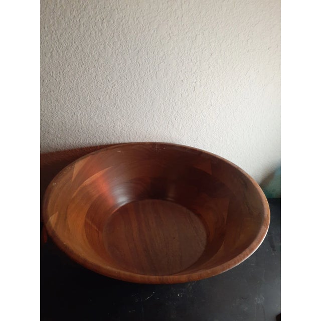 Art Deco Vintage Genuine Walnut Bowl, Made in Usa For Sale - Image 3 of 6