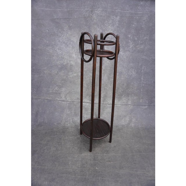 Art Nouveau Thonet Bentwood Vienna Secession Style Plant Stand For Sale - Image 3 of 9