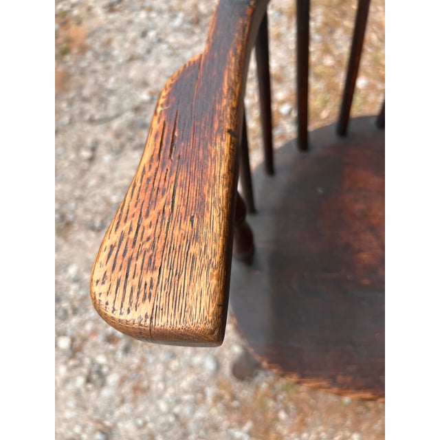 Coffee Late 19th-Century American Firehouse Sack Back Windsor Armchair For Sale - Image 8 of 12