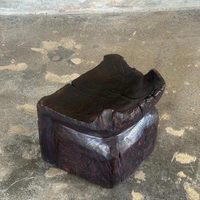 Wood Small Low Japanese-Style Chair, 1990s For Sale - Image 7 of 11