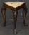 English Triangular Stool With Cabriole Legs and a Needlepoint Seat For Sale - Image 4 of 8