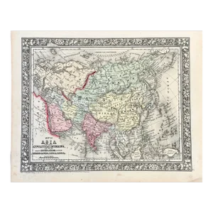 1860 Asia by Samuel Mitchell, Unframed