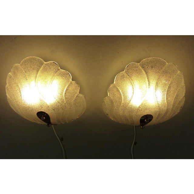 Metal Murano Glass Wall Lamps from Hillebrand, 1960s, Set of 2 For Sale - Image 7 of 18
