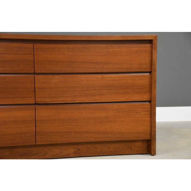 1960s Refinished Danish Modern Teak 60” Dresser For Sale - Image 9 of 9