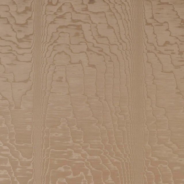 Contemporary Sample - Schumacher Moire Wallpaper in Fawn For Sale - Image 3 of 4