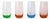 Italian Colorful Glasses, 1980s, Set of 4 For Sale