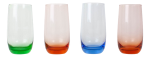 Italian Colorful Glasses, 1980s, Set of 4