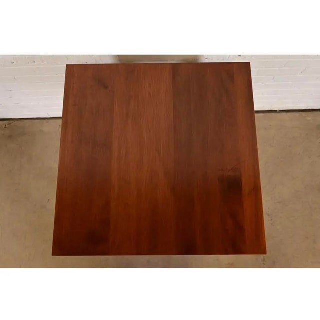 Wood 1990s Ethan Allen Arts and Crafts Shaker Cherry Wood Occasional Side Table or Tea Table For Sale - Image 7 of 8