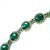 Metal Vintage 1920s Art Deco Emerald Vauxhall Glass Bracelet For Sale - Image 7 of 10