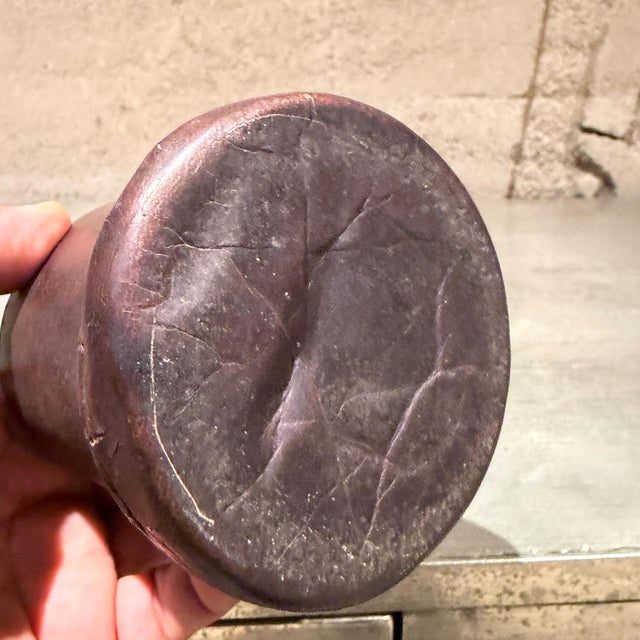 Vintage Brown Leather Dice Cup After Paul Dupré-Lafon For Sale - Image 11 of 12