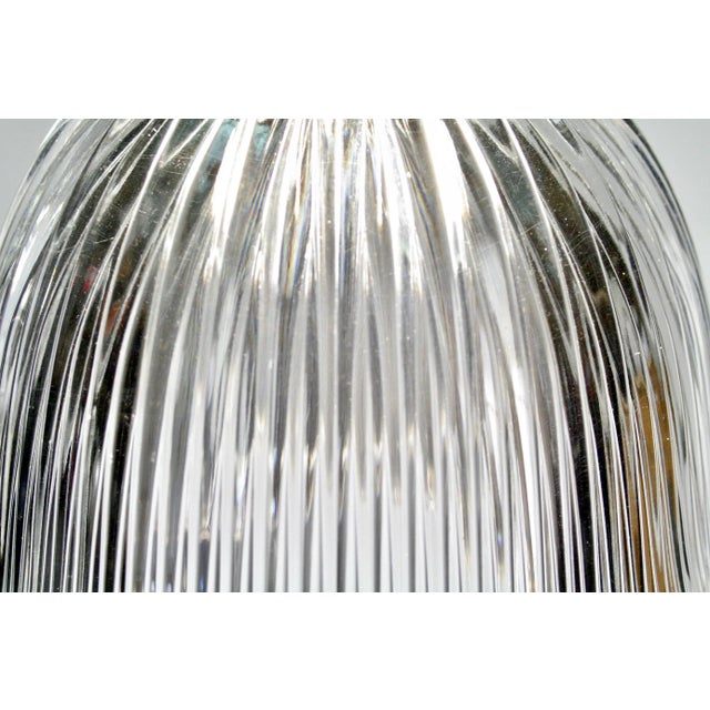 Sleek and simple early Holophane shade on new (old style) fixture. Shade is vintage, patented Sept 28 1909, but fixture is...