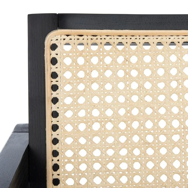 Perth Rattan Rocking Chair - Black/Natural For Sale - Image 9 of 11