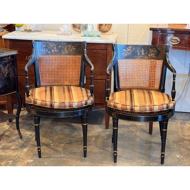 Pair of 19th Century Chinoiserie Chairs For Sale - Image 12 of 12