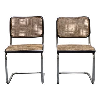 Cesca Chairs by Marcel Breuer for Thonet, Italy, 1970s, Set of 2 For Sale