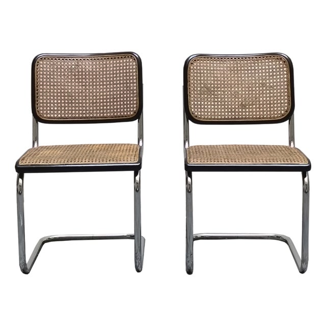 Cesca Chairs by Marcel Breuer for Thonet, Italy, 1970s, Set of 2 For Sale