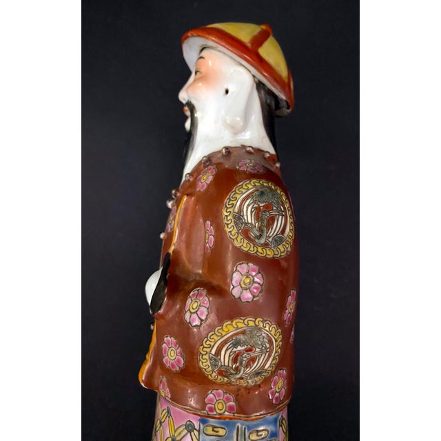 Antique Chinese Porcelain Figurines Qing Dynasty Emperor Statues Set