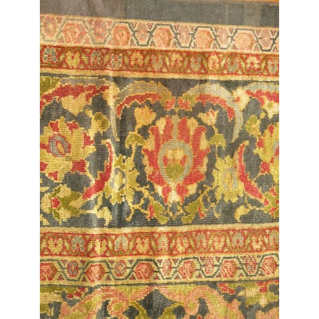 Textile Green 19th Century Sultanabad Carpet Attributed to Ziegler and Co For Sale - Image 7 of 18