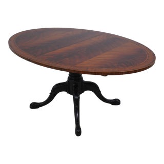 Maitland Smith Oval Frame Mahogany Dining Table For Sale