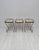 Mid-Century Modern Vintage Italian Wicker and Chrome Barstools, 1970s, Set of 3 For Sale - Image 3 of 10