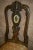 Early 20th Century Antique Walnut Dining Chairs Italian Venetian Reverse Painted Glass Pair 1910s For Sale - Image 5 of 12