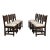1970s Set of Six Oak Brutalist Dining Chairs For Sale