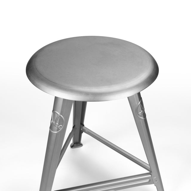 Model 1S / 48 Stool in Naked Steel from Rowac For Sale - Image 6 of 7