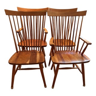 Set of 4 Rh Lemieur Windsor Dining Chairs For Sale