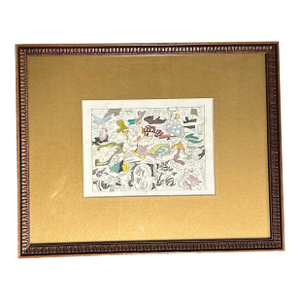 1950’s Original Abstract Expressionist Watercolor Painting / Drawing