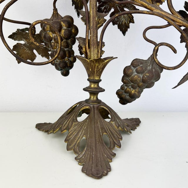 Metal Antique French Candelabra in Ormolu For Sale - Image 7 of 12