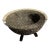 1980s Mid-Century Style Round Woven Banana Leaf and Rattan Basket Coffee Table With Glass Top For Sale